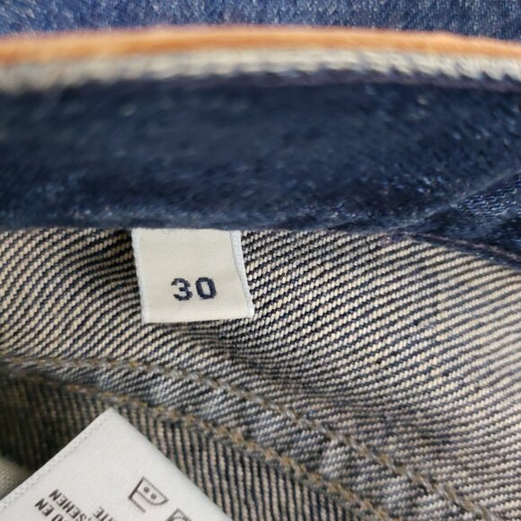 Citizens of Humanity Liya High-Rise Crop Jeans Size 30 Button-Fly Blue Distress - Picture 8 of 11